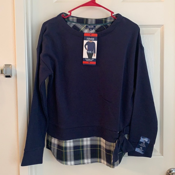 Izod Tops - IZOD Women's Long Sleeve Tie-Front Sweatshirt